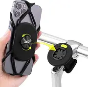 BONE Bike Tie Connect Kit, Phone Holder for Bike 360° Rotation Detachable Universal Motorcycle Phone Mount for Stem or Handlebar, Compatible with iPhone, Samsung, Fits 4.7"-7.2" Phones