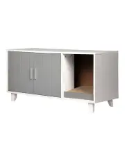 [PaWz] Enclosed Cat Litter Cabinet Box in Grey
