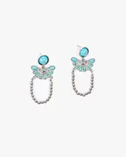 Multi Colour U Shape Drop Earrings