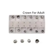 12 Pcs Dental Preformed Teeth Occlusal Crowns Primary Molar Crown Material Adult