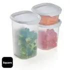 Tupperware One Touch Fresh Square Set of 3 - Brand New