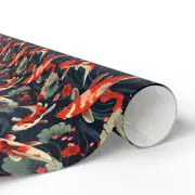 Koi Fish Water Wrapping Paper Chiyogami Paper Supplies, Japanese Pattern Chinese