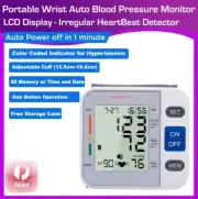 Portable Wrist Auto Digital Blood Pressure Monitor LCD Display Heart Rate Meter