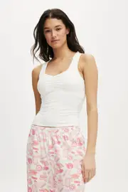 [Body] Body - Departure Lounge Scoop Tank - Coconut milk M COCONUT MILK