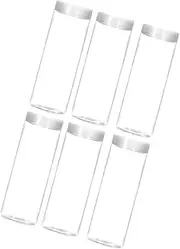 HOOTNEE 6pcs Coin Storage Tube Coin Holders Coin Counter Jar Clear Coin Holder Money Jar Dime Tubes Coin Container Quarter Coin Holder Coin Collection Holder Coin Dispenser Transparent