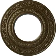 Ekena Millwork Andrea Urethane Ceiling Medallion Fits Canopies Upto 4-1/8" Brass