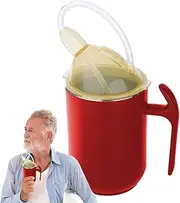 Adult Sippy Cups, Spillproof Feeding Cup, Ergonomic Hospital Mugs, Lid Disorders People, Easy Grip Handle, Leak Resistant Design, Ideal for Elderly Daily Use and Recovery