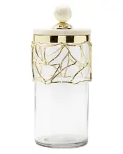 Alice Pazkus Glass Canister with Marble Lid NoSize Gold