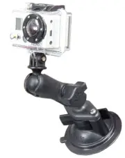 RAM Windshield Dash Suction Cup Composite Mount with Custom GoPro Hero Adapter