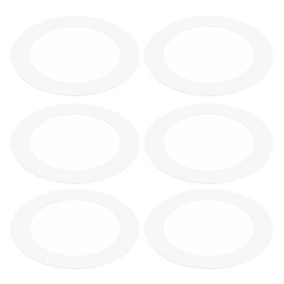 6Pcs Goof Rings Inner Diameter 3.18" Outer Diameter 4.52" Matte Finish White
