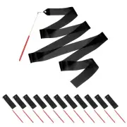Dance Ribbons, 14Pcs 78.7 Inch Gymnastics Streamers for Gifts, Dancing, Black