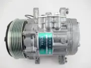 NEW 7176 AC Compressor w/Clutch-6GR SD7B10 Swing Mount-OEM SANDEN WITH FITTINGS