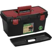Rimax 19" Black ECO Tool Box with Removable Tray & Lockable Lid