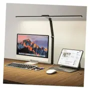 LED Desk Lamp for Home Office, 24W Eye-Caring Reading Light with Clamp, USB