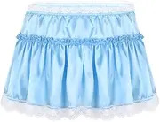 [WANFJ] Sexy Nightwear for Women Ruffle Skirt for Adult Sexy Evening Wear Micro Lace A-Line Skirt