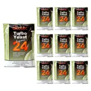 10 x ALCOTEC 24 HOUR TURBO SUPER YEAST - Home Brew Spirit 25 Litres In 24 Hours