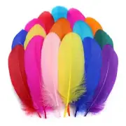 Craft Goose Feathers - 200pcs 5-6inch Colored Feathers for Colorful