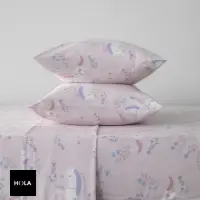 在飛比找momo購物網優惠-【HOLA】夢幻小馬純棉防蟎抗菌床包雙人