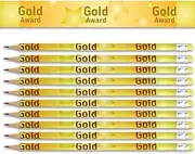 School Badge Store Award Pencils - Set of 10 (Gold Award)