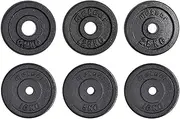 Meteor Essential Cast Iron Weight Plate 25.4mm Hole, Standard Plate Weightlifting Plate for Dumbbells, Barbell, Weight Lifting, Bench Press
