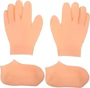 WOFASHPURET 1set Moisturizing Gloves Socks for Women Overnight Hydration Breathable Skin-friendly Design for Dry Hands Feet Care Travel-friendly Moisturizing Therapy