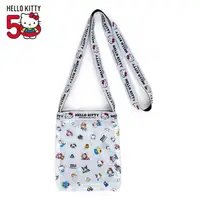 在飛比找樂天市場購物網優惠-小禮堂 Hello Kitty 防水網袋斜背手機包 (Kit