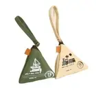 Canvas Zongzi Shaped Zero Purse Iron Tower Pattern Pocker Wallets Coin Wallet