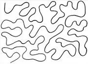 Quilting Full Line Stencil Meander Reusable for Quilts A4 New 6.5 x 9inch #30334 to use with Pounce