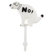 Fox Valley Traders No Waste Dog Sign, Glow-in-the-Dark Lawn Stake, White Plastic