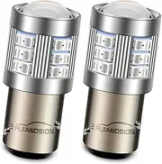 Ruiandsion BAZ15D LED Bulb Red 10-60V 5630 18SMD Chips LED Backup Reverse Tail Brake Lights for Cars, Trucks, Non-Polarity (Pack of 2)