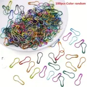 100-Piece Metal Safety Pins and Crochet Locking Tag Clips for Sewing
