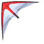 Outdoor Fun Sports NEW 1.2m Dual Line Red /White Stunt Kite With Handle And Line