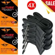 4x QuickFIT Road Bike Inner Bicycle Tubes 700x18/25-23C, 60mm Butyl Presta Valve