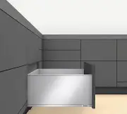 Blum 770F55S0S LEGRABOX 22" L x 9-1/2" H Full Extension Concealed - Stainless