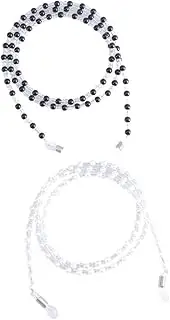 [Holibanna] 2pcs Eyeglass Lanyards Straps Bead Glasses Strap Eyewear String Lanyard Retainer Sunglass Holder for Car Visor