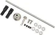 Remote Control Truck Axle, Aluminum Alloy Rear Bridge Axle RC Car Upgrade Accessories for WPL D12 RC Truck(Silver)