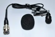Black Omni-directional Lapel Lavalier Mic for Audio-Technica Metal Mic & Clip