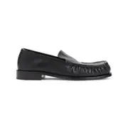 [Dries Van Noten] Dries Van Noten-Black Leather Loafers-Uomo 44 IT