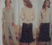 Butterick #4449-Donna Ricco Designer Pattern-sizes 6-8-10, MS/MP Top,Skirt,Pants