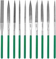 Peakloong 10-Piece Diamond File Set, Precision Needle File Set, Diamond Coated Files for Filing Metal, Ceramic, Stone, Jewelry A