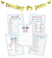 Inkdotpot Gender Reveal Baby Shower Games Bundle With Coming Soon-hxI