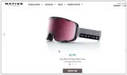 Native Eyewear Snow Goggles, Photochromic React Rose Lens - M