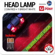Red Light LED Astronomy Headlamp for Night Vision with Duracell Batteries