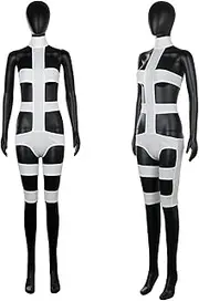 [LOADREAM] Fifth Element Cosplay Leeloo Costume Sexy Lingerie Set Women Futuristic White Strappy Harness Party Bodysuit