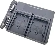 USB Dual Battery Charger for PANASONIC CGR-DU06 CGR-DU07 CGA-DU12 CGA-DU14 CGA-DU21 VW-VBD210 VDR-D210 VDR-D310 NV-GS55 NV-GS88 PV-GS85 VDR-D300 Series Camera