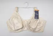 PLAYTEX Curvy Soft Cup Underwire Bra Lace P04422 Beige 38D 40D 40DD 42C