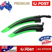 2pcs MTB Bike Mudguard Wings Set Cycling Bicycle Front Rear Fenders (Green)