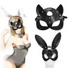 Vegan Leather Black Eye Mask Masquerade Mask Party Cosplay Costume Masks Sexy ~