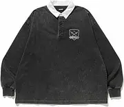 X-LARGE(エクストララージ) Extra Large Men's Cut and Sewn Sword Emblem Rugby Shirt