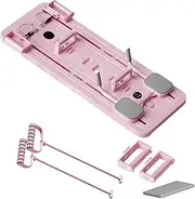 Automatic Rebound Ab Roller Board,Foldable Board Ab Roller Exercise Wheel with Elbow Support,Resistance Bands, Automatic Rebound Abdominal Board Core Trainer Workout Equipment(Pink)